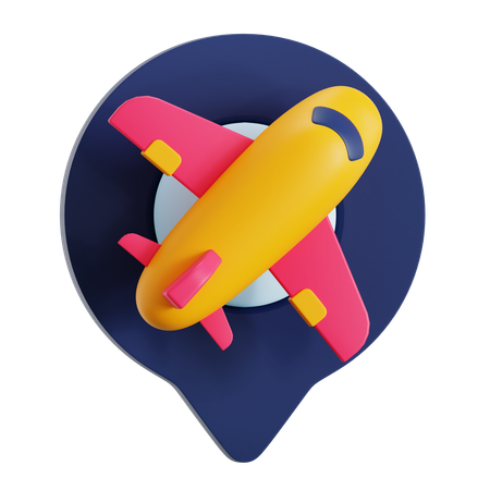 Airport Location  3D Icon