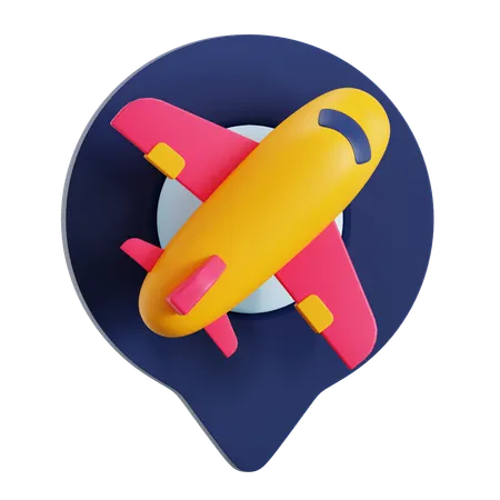 Airport Location  3D Icon