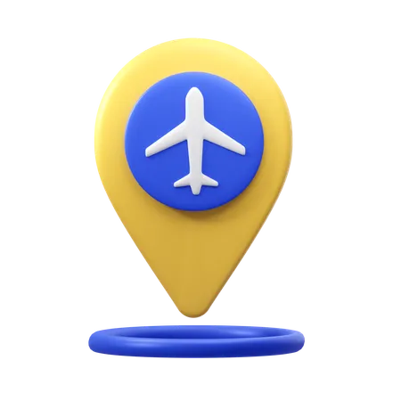 Airport Location  3D Icon