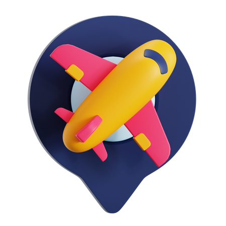 Airport Location  3D Icon