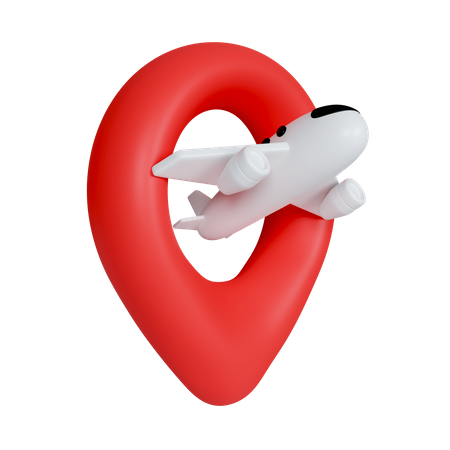 Airport Location  3D Icon
