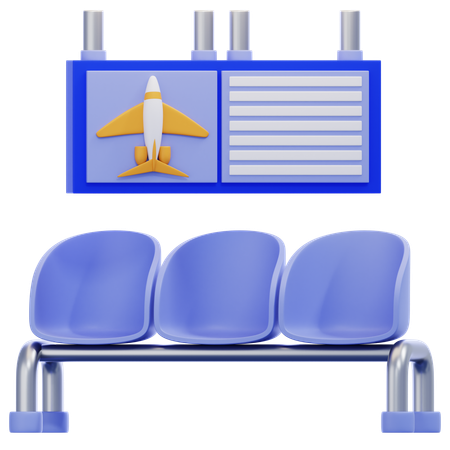 공항 라운지  3D Icon