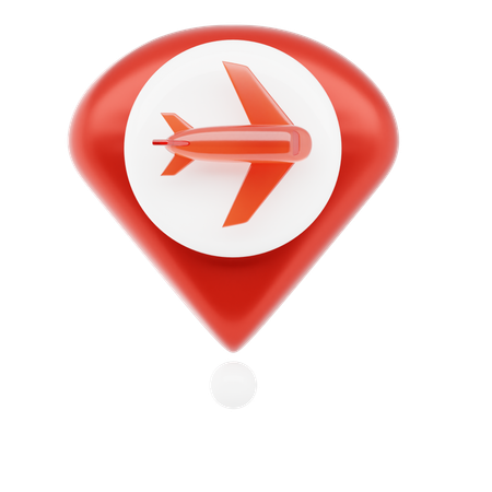 Airport Pin  3D Icon