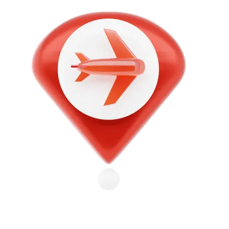 Airport Pin  3D Icon
