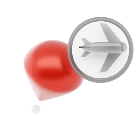 Airport Pin  3D Icon