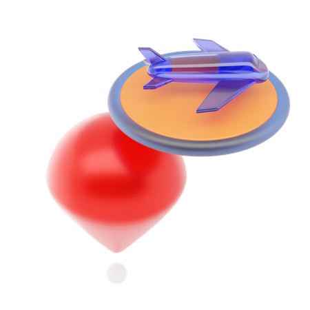 Airport Pin  3D Icon