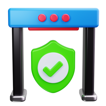 Airport Security  3D Icon