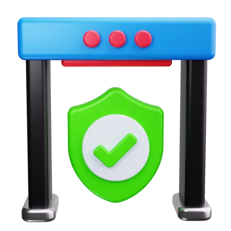 Airport Security  3D Icon