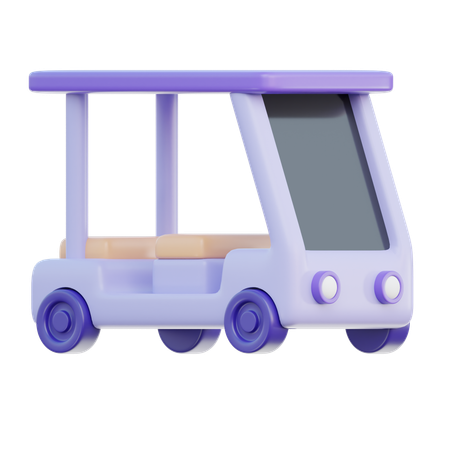 Airport Shuttle  3D Icon