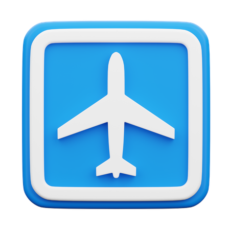 공항 표지판  3D Icon