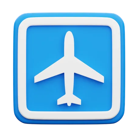 Airport Sign  3D Icon