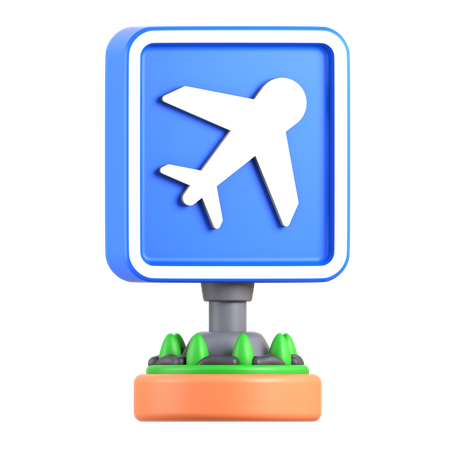 Airport Sign  3D Icon