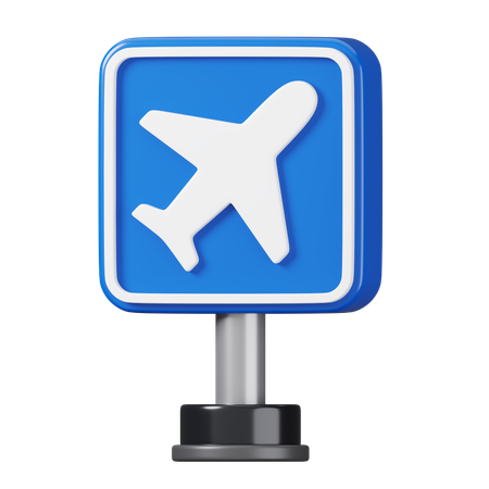 Airport Sign  3D Icon