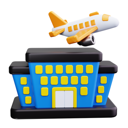 공항 터미널  3D Icon