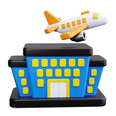 공항 터미널  3D Icon