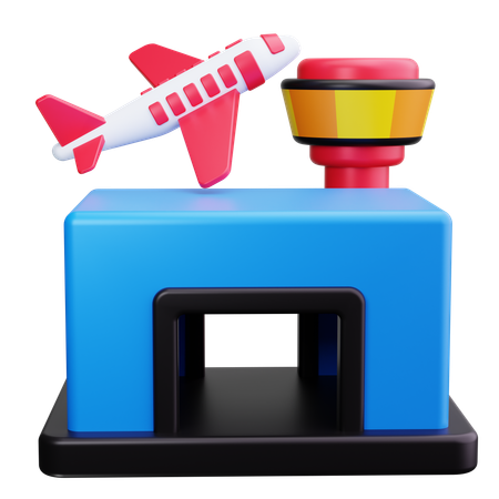 空港ターミナル  3D Icon