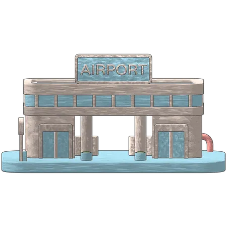 Airport Terminal  3D Icon