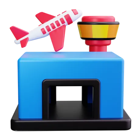 Airport Terminal  3D Icon