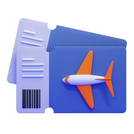 Airport Ticket  3D Icon