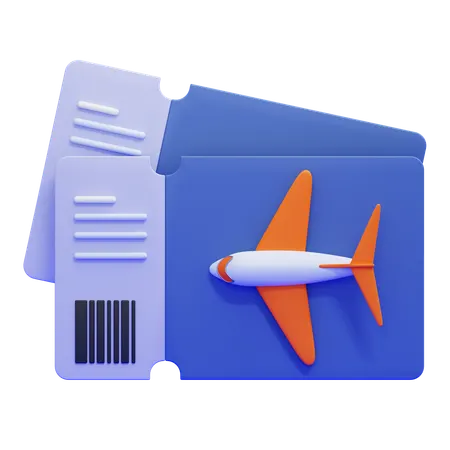 Airport Ticket  3D Icon