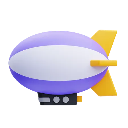 비행선  3D Icon