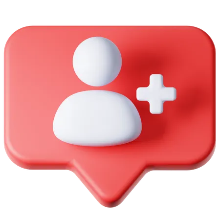 Ajouter un nouveau réseau social  3D Icon