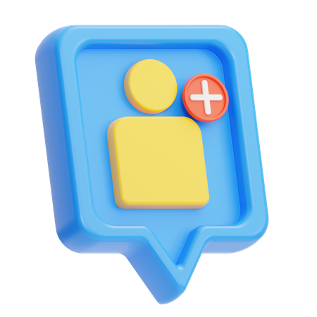 Ajouter un message utilisateur  3D Icon