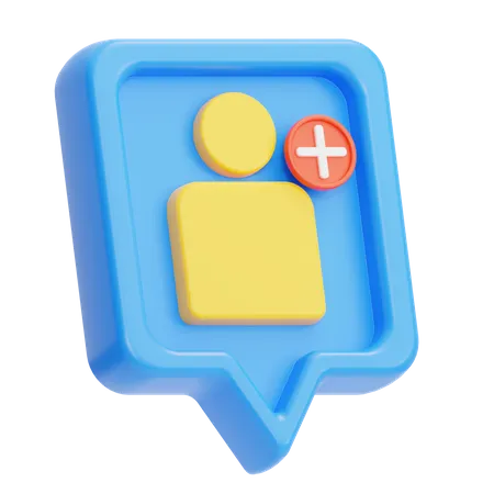 Ajouter un message utilisateur  3D Icon