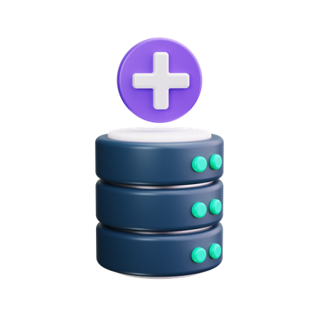 Ajouter une base de données  3D Icon