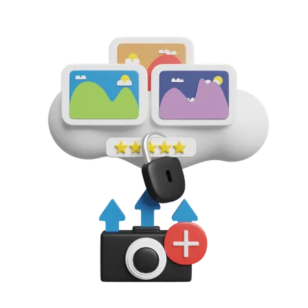 Ajouter une image au cloud  3D Icon