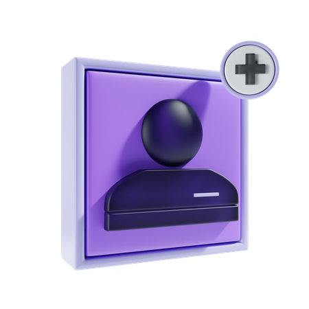 Ajouter un utilisateur  3D Icon