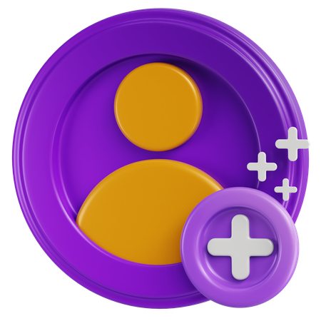 Ajouter un utilisateur  3D Icon