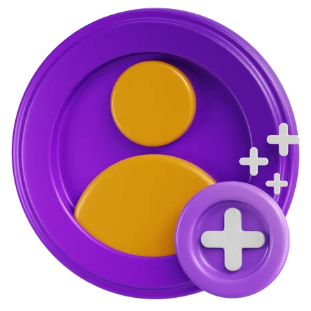 Ajouter un utilisateur  3D Icon