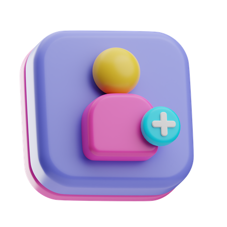 Ajouter un utilisateur  3D Icon