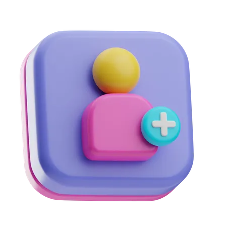 Ajouter un utilisateur  3D Icon