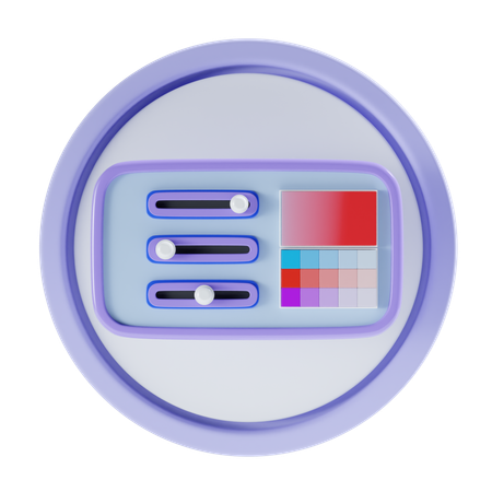 Ajustador de cores  3D Icon