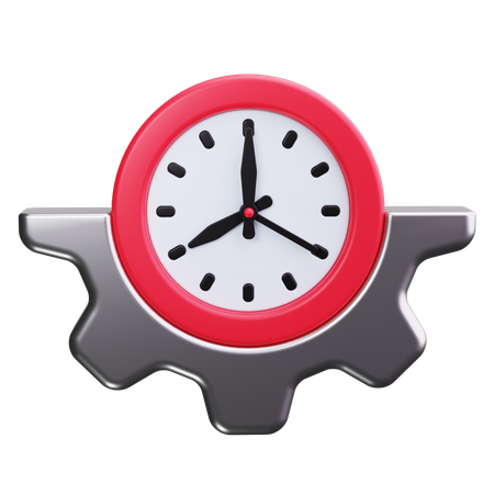 Configuracion de hora  3D Icon