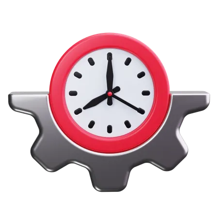 Configuracion de hora  3D Icon