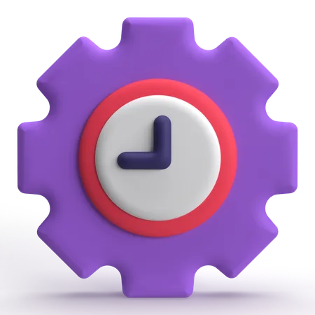 Configuracion de hora  3D Icon