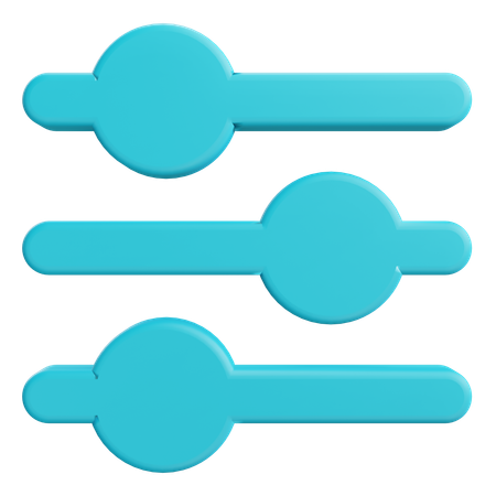 Controles deslizantes de configuración  3D Icon