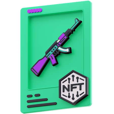 AK-47 NFT 3D Illustration