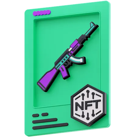 AK-47 NFT 3D Illustration