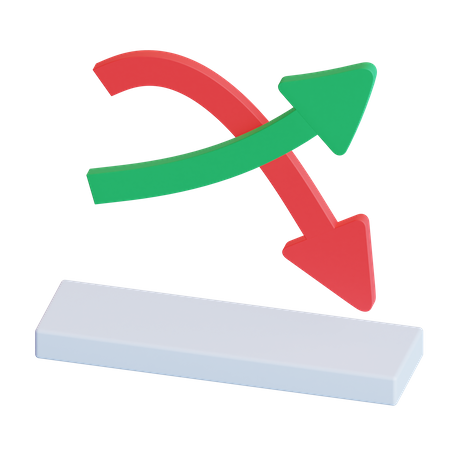 Aktienchart  3D Icon