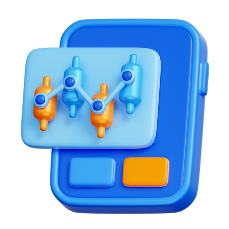 Anwendung für den Aktienhandel  3D Icon