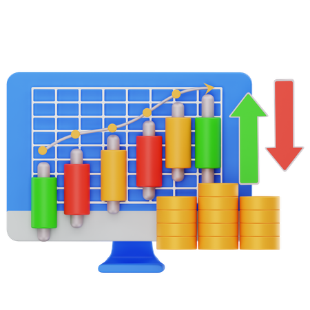 Aktienmarkt  3D Icon