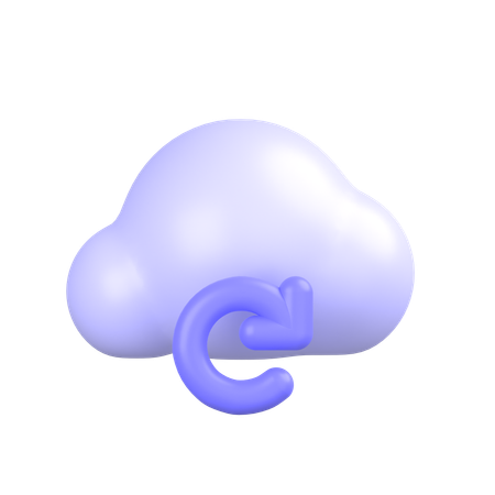 Cloud aktualisieren  3D Icon