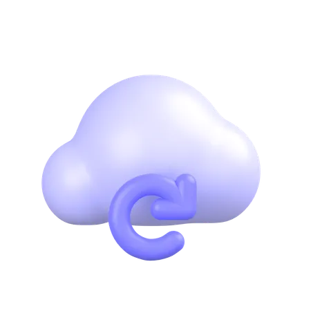 Cloud aktualisieren  3D Icon