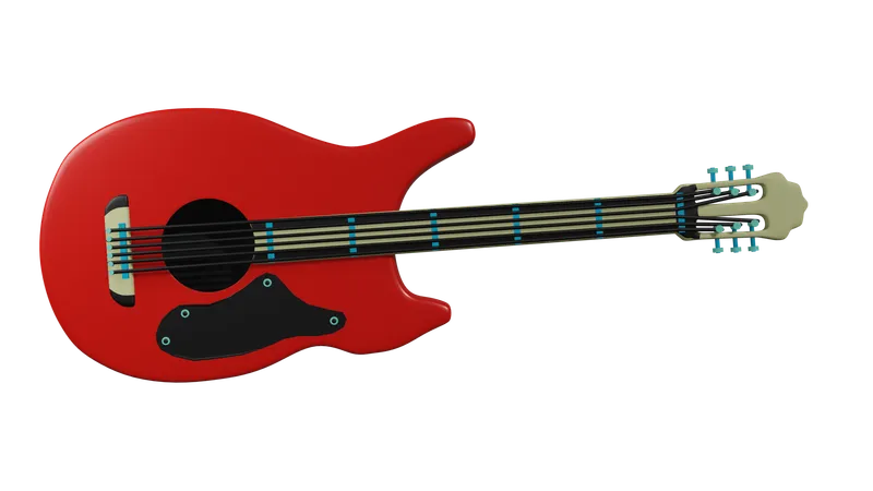 Akustische Gitarre  3D Icon