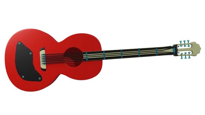 Akustische Gitarre  3D Icon