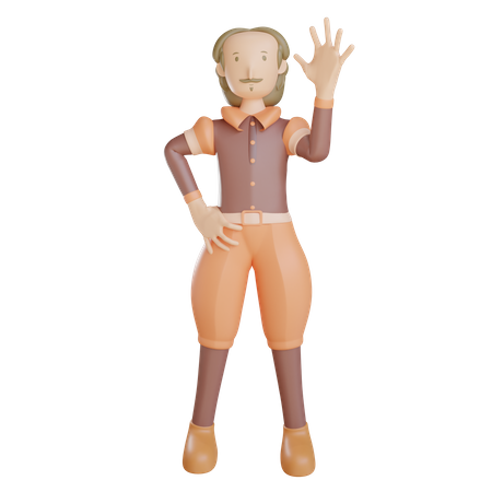 Geste akzeptieren  3D Illustration